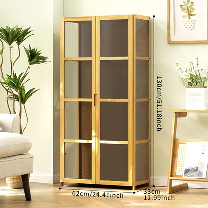 1 Multifunctional Figurine Display And Collection Cabinet | Transparent Dustproof 4-layer Living Room, Studio, And Study High-end Interior Decoration+miscellaneous Storage In One