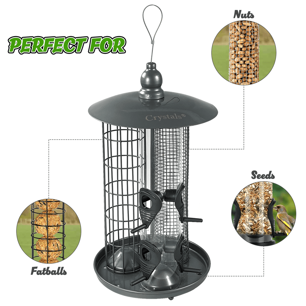 Bird Feeder with 36cm, Metal, 3 in 1 Bird Feeder for gardens and patios - product gallery image 9