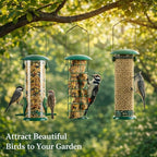 Bird Feeder with Metal, 1, 3-Pack Hanging Feeders Seed, Nut Fat - product gallery image 5