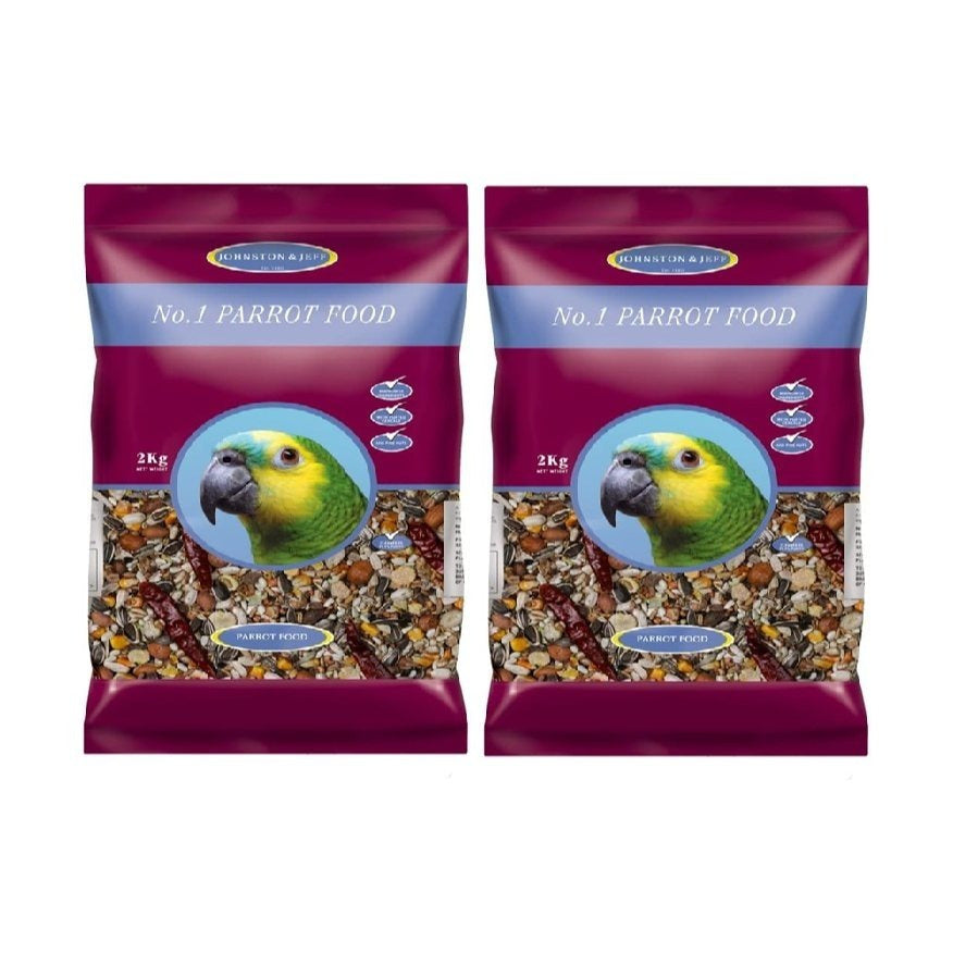 Bird Food & Parrot Feed with 2 Pack, Johnston Jeff No.1 2x2kg Twin Daily