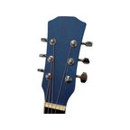 Blue Acoustic Guitar For Beginners Cutaway with 1, Hardwood Finish Inch Full Adult Matt - product gallery image 6