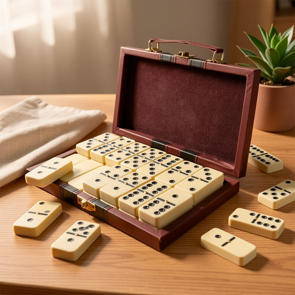 Board Game with 28 Pieces, Double Six Domino Pieces Classic Family - product gallery image 6