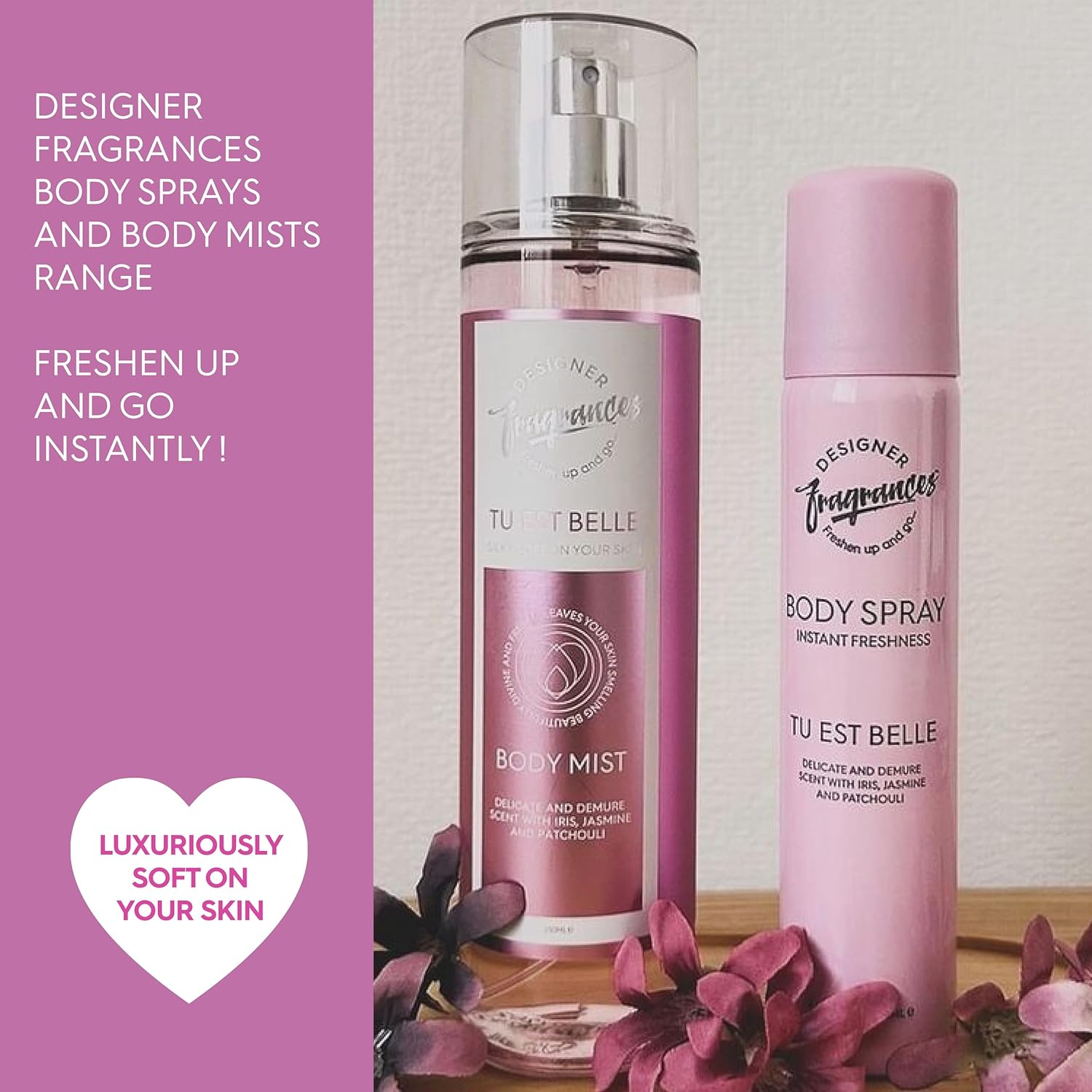 Body Spray Designer Fragrances Women's Tu Est Belle with 100ml, 3 Pack - product gallery image 5