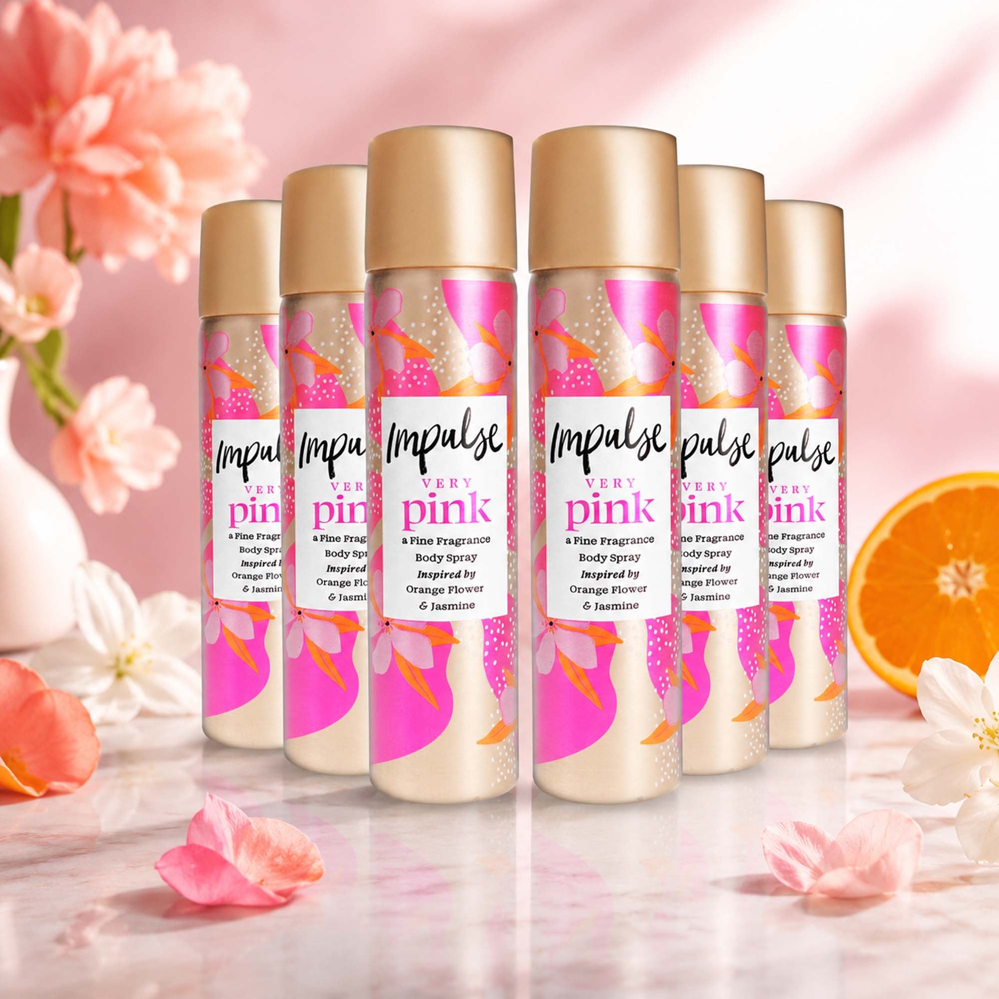 Body Spray Impulse Very Pink Sweet Floral Women's with 75ml