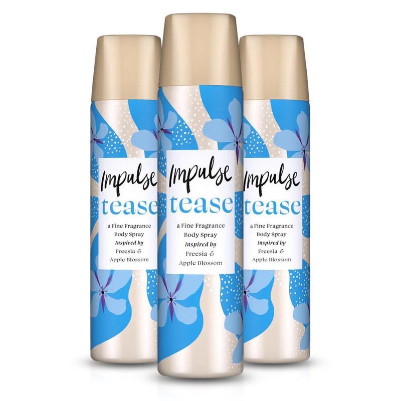 Body Spray Womens Impulse Tease Sweet Fruity Floral with 75ml