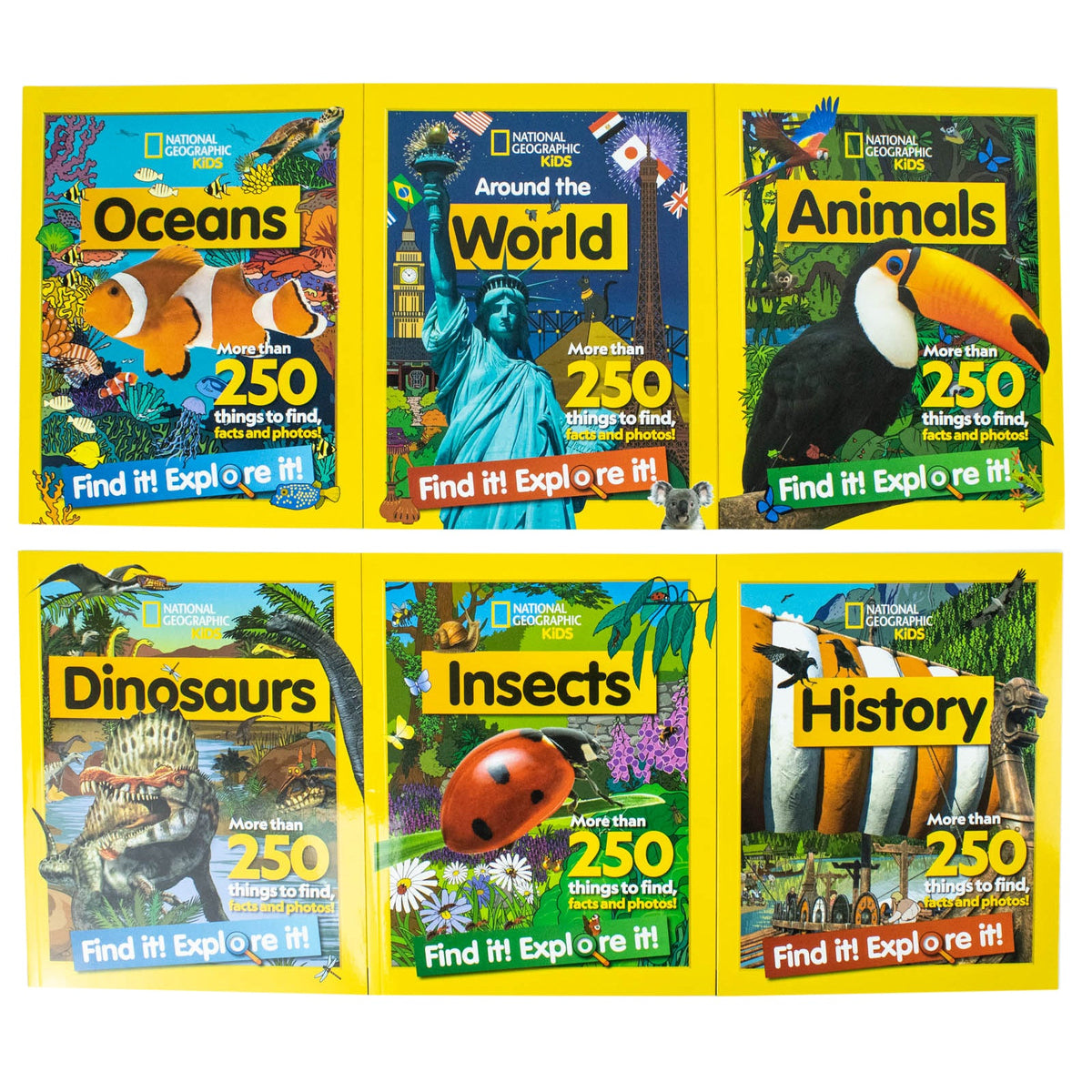 Book Collection National Geographic Kids Find It Explore with 6 Books