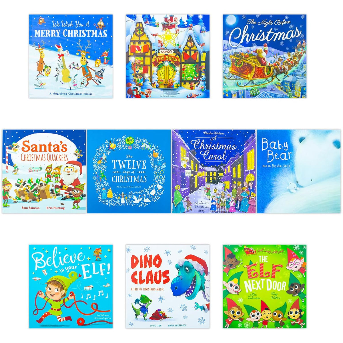 Book Collection Santa's Big of Christmas Stories Complete with 10 Books