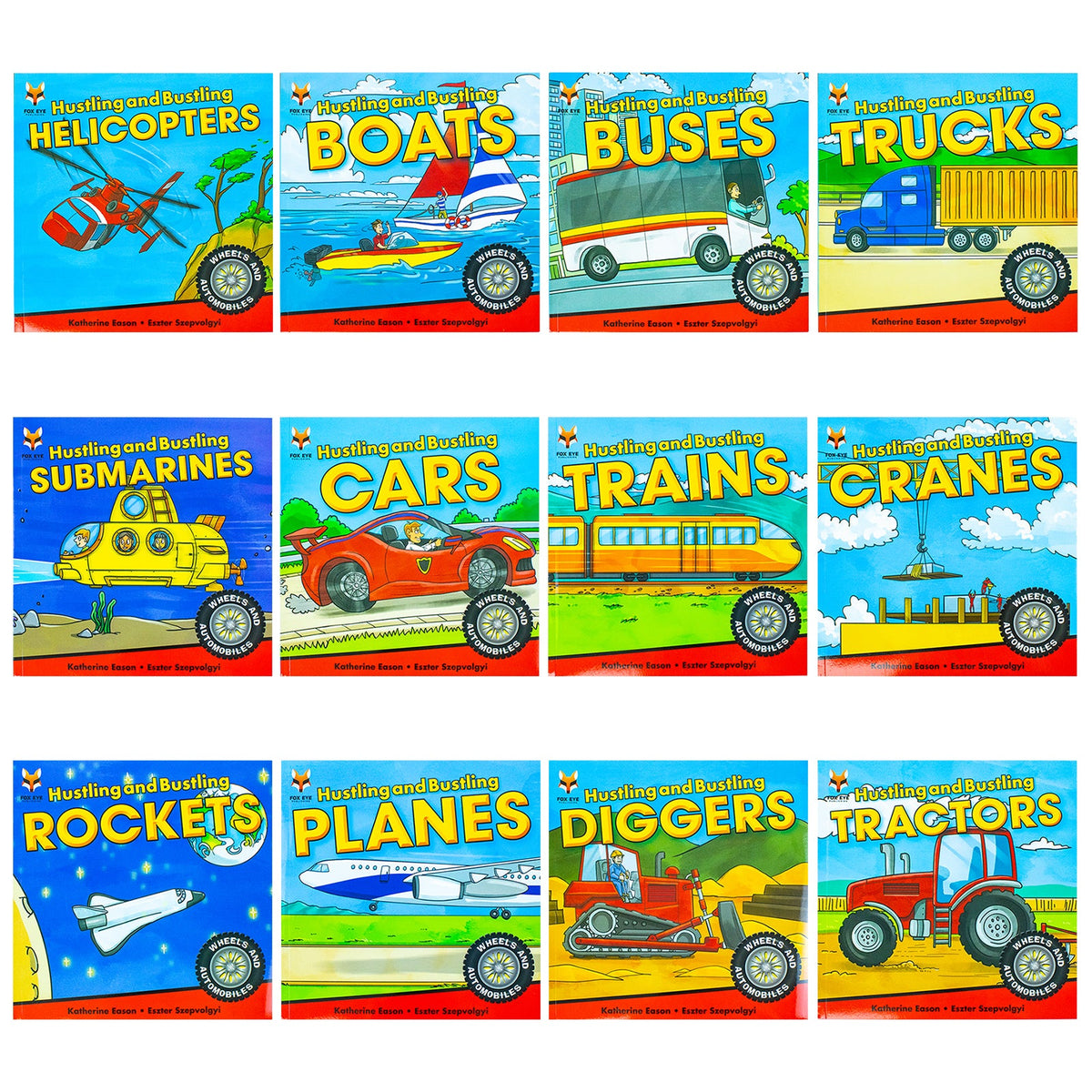 Book Collection Vehicles Machines Books Kids Boats, Cars with 12 Books - product gallery image 2