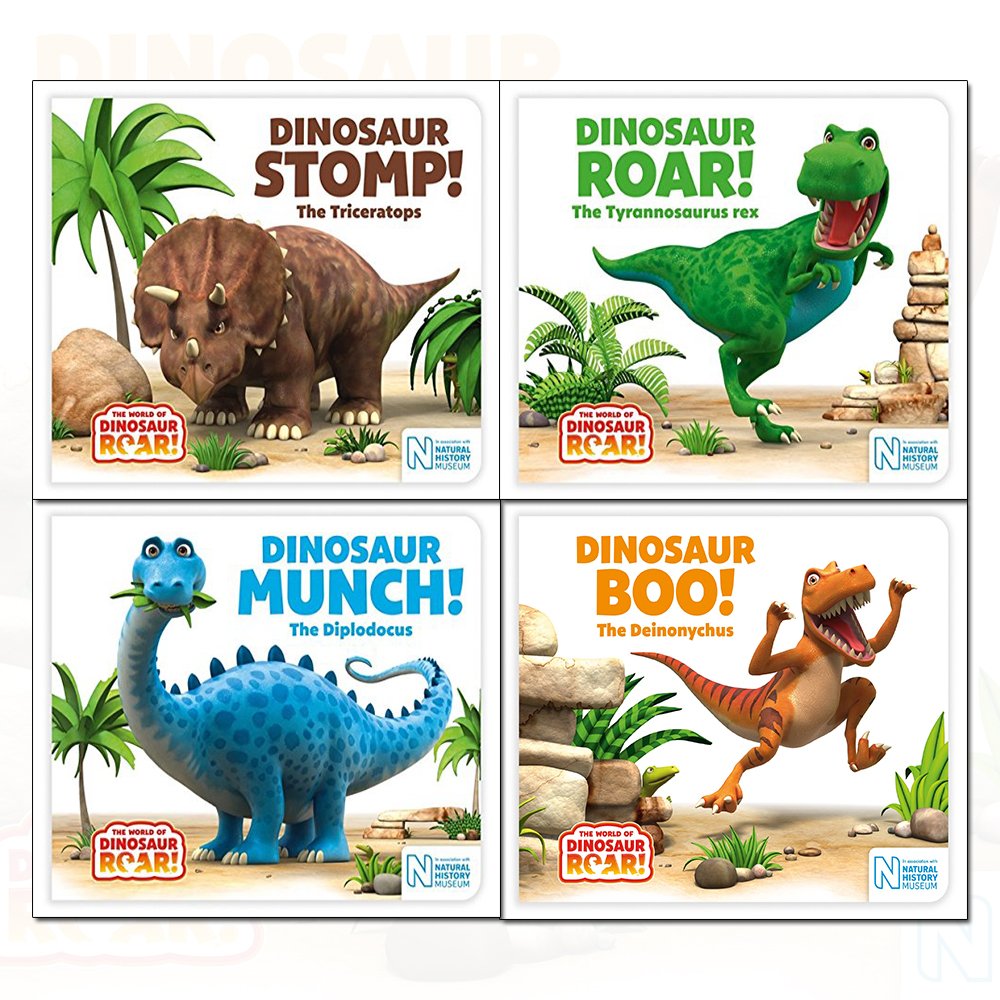 Book Collection World of Dinosaur Roar 4-Book Board with Board Book