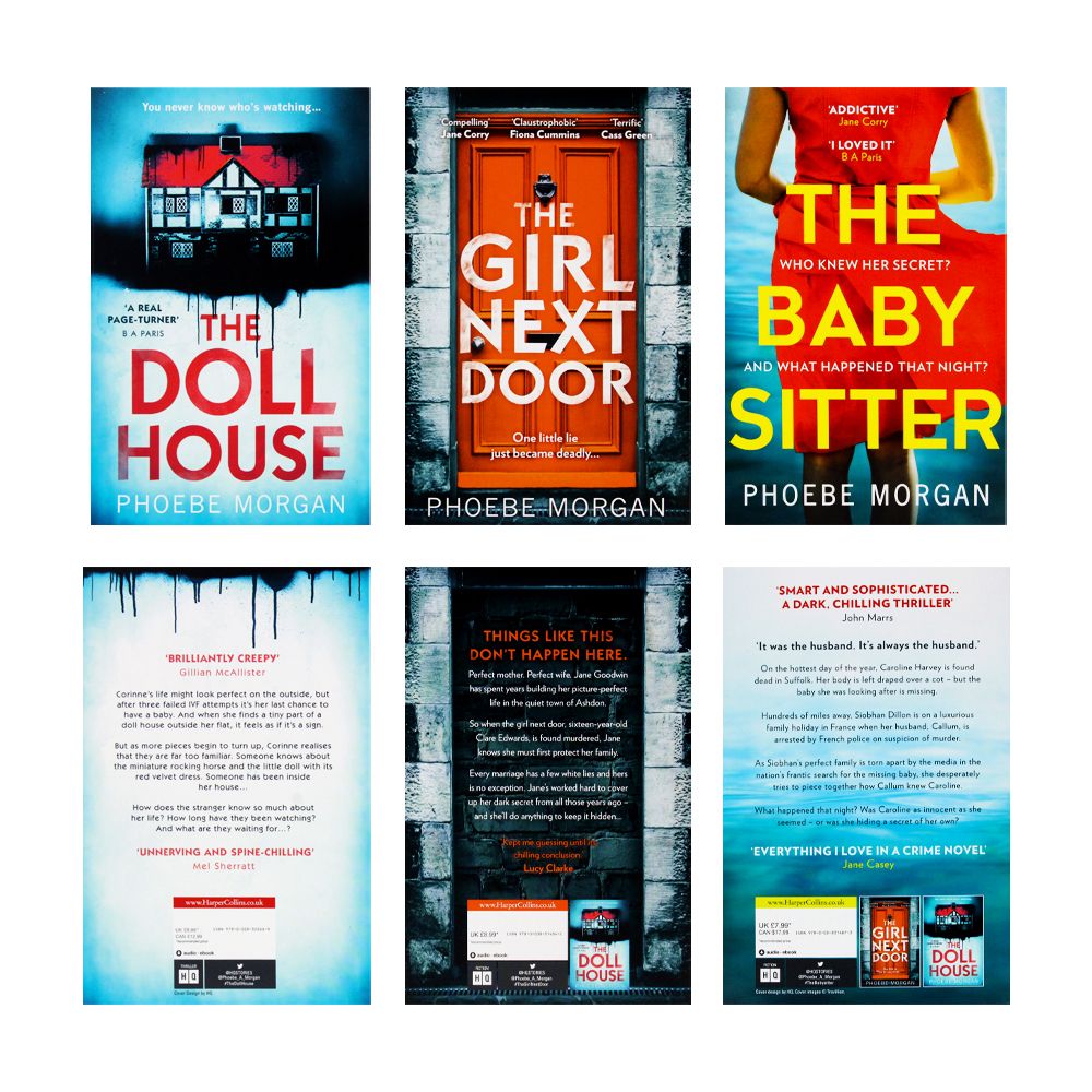 Book Phoebe Morgan Books Girl Next Door with 3 Books, As shown