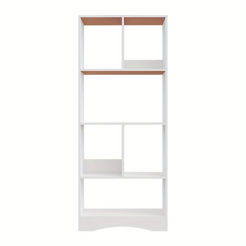 Bookcase 4-Tier White Wooden Freestanding Bookshelf with Easy Assembly, W50*D17*H120cm - product gallery image 11
