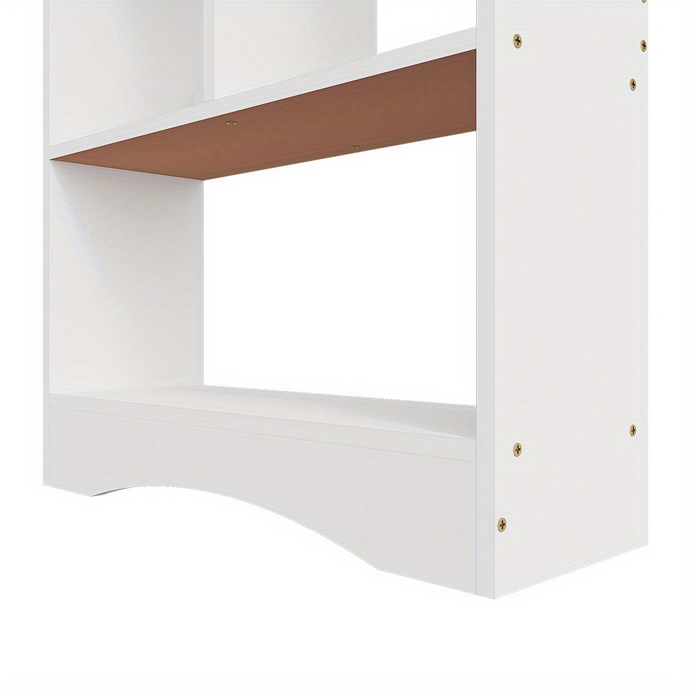 Bookcase 4-Tier White Wooden Freestanding Bookshelf with Easy Assembly, W50*D17*H120cm - product gallery image 13