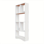 Bookcase 4-Tier White Wooden Freestanding Bookshelf with Easy Assembly, W50*D17*H120cm - product gallery image 14