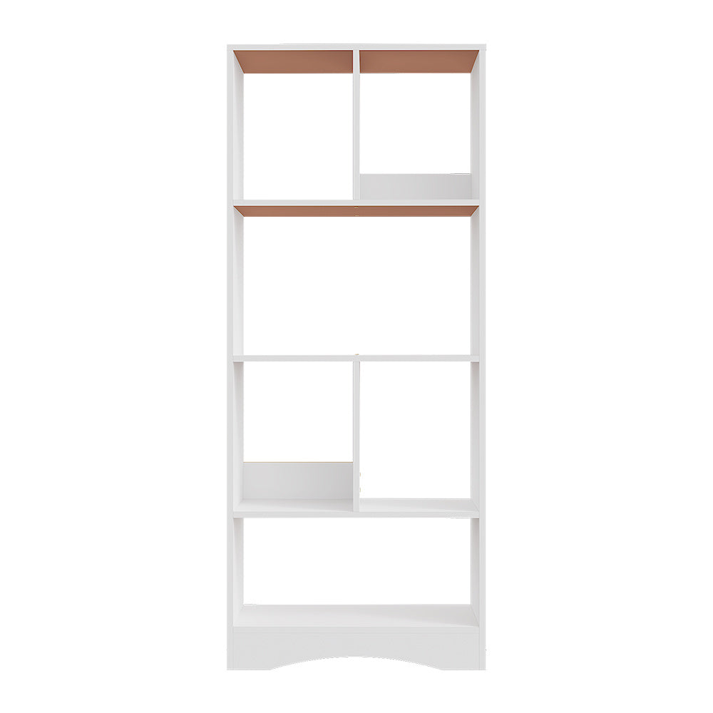 Bookcase 4-Tier White Wooden Freestanding Bookshelf with Easy Assembly, W50*D17*H120cm - product gallery image 5