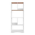Bookcase 4-Tier White Wooden Freestanding Bookshelf with Easy Assembly, W50*D17*H120cm - product gallery image 5