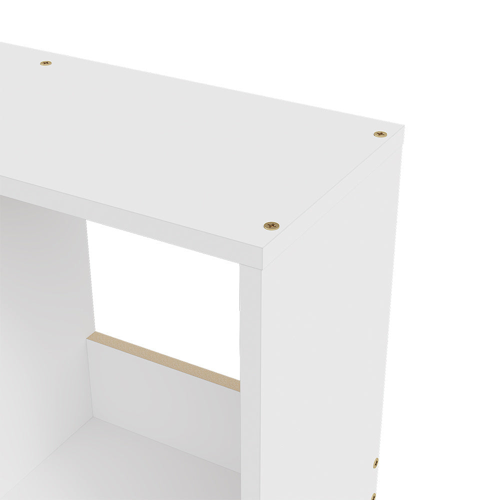 Bookcase 4-Tier White Wooden Freestanding Bookshelf with Easy Assembly, W50*D17*H120cm - product gallery image 8