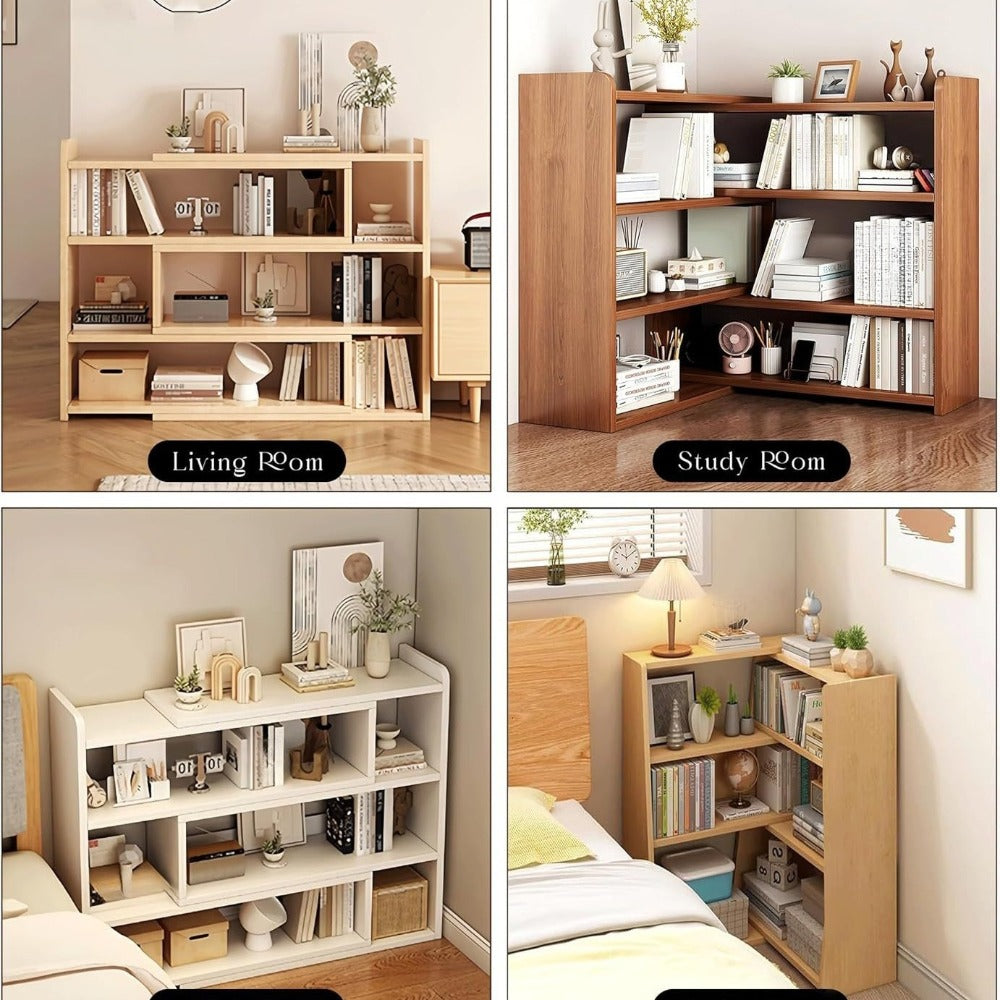 Bookcase Adjustable Width Expandable Tier Freestanding with Easy Assembly, Lockable - product gallery image 13