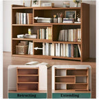 Bookcase Adjustable Width Expandable Tier Freestanding with Easy Assembly, Lockable - product gallery image 5