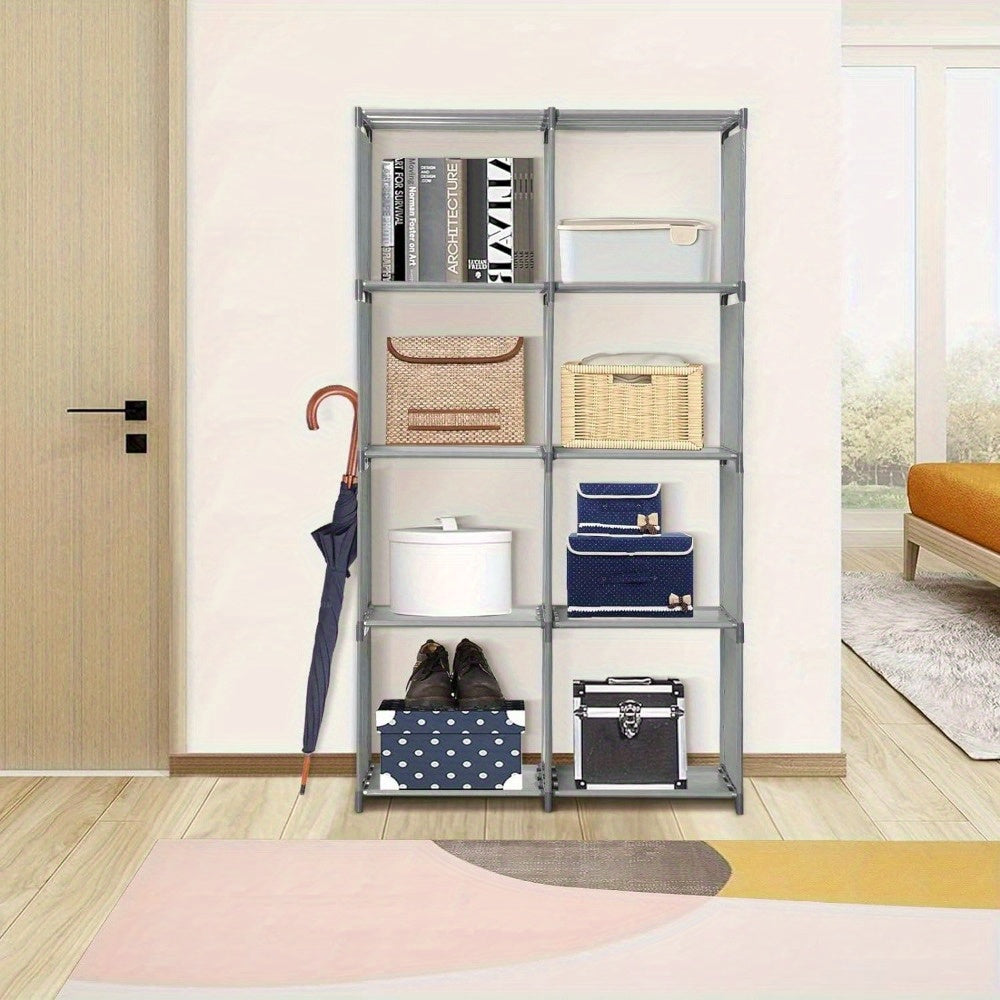 Bookcases & Shelving Unit Tier Bookshelf 80x30x125cm Modern Metal Frame - product gallery image 12
