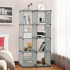 Bookcases & Shelving Unit Tier Bookshelf 80x30x125cm Modern Metal Frame - product gallery image 13