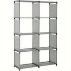 Bookcases & Shelving Unit Tier Bookshelf 80x30x125cm Modern Metal Frame - product gallery image 3
