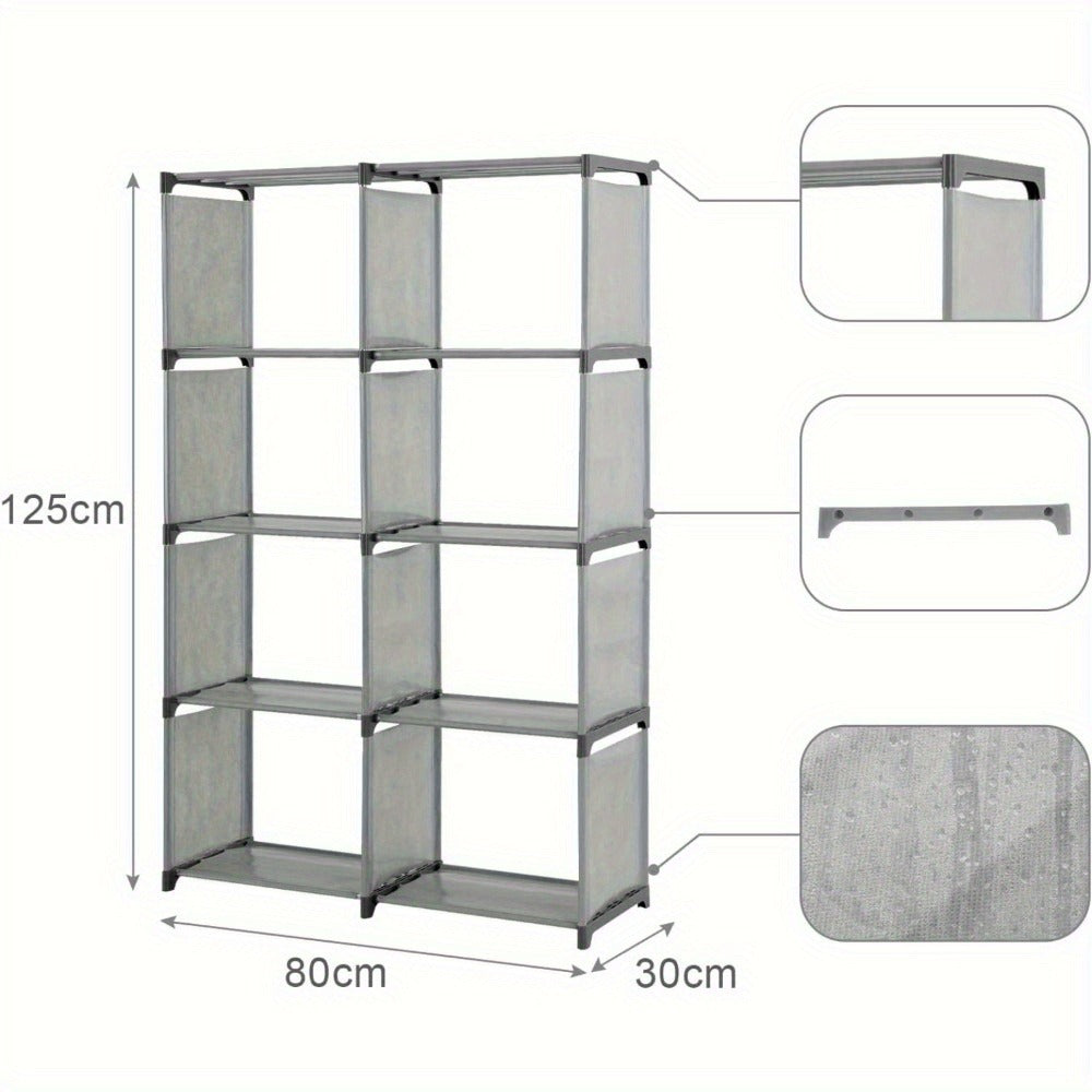 Bookcases & Shelving Unit Tier Bookshelf 80x30x125cm Modern Metal Frame - product gallery image 5