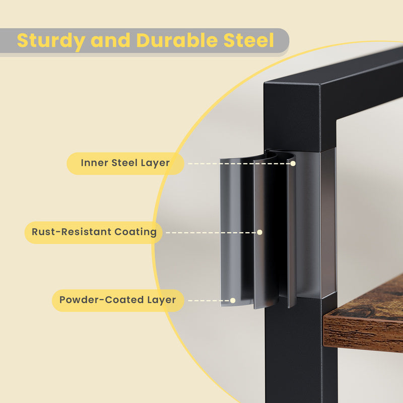Bookshelf 5-Tier Steel Frame, 24x65 Inch Tall with Easy Assembly, Adjustable Shelf - product gallery image 5