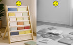 Bookshelf 7-Tier Fabric Deep Pockets Wood Frame with Space-Saving, Easy Assembly - product gallery image 11