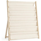 Bookshelf 7-Tier Fabric Deep Pockets Wood Frame with Space-Saving, Easy Assembly