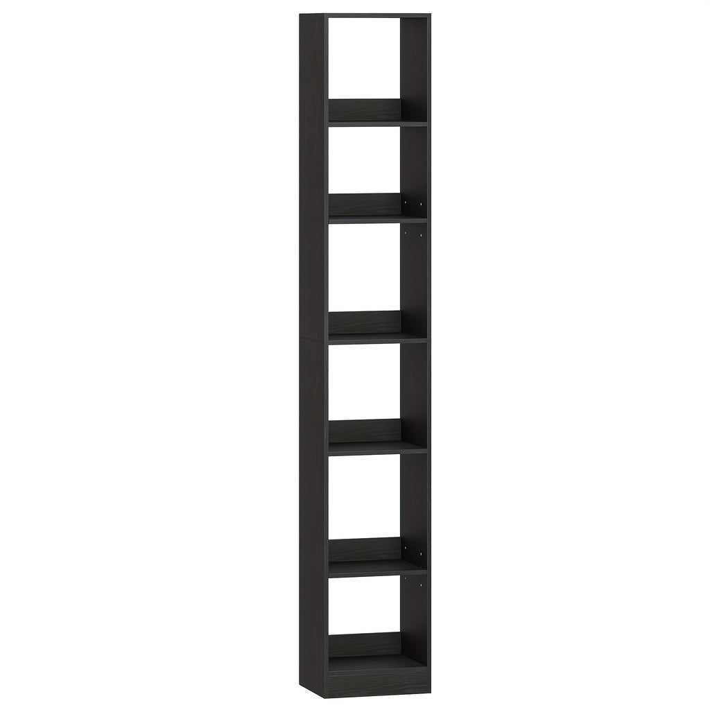 Bookshelf Tier White Modern Open Bookcase Adjustable with Space-Saving, Adjustable Shelf - Black option