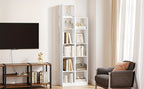 Bookshelf Tier White Modern Open Bookcase Adjustable with Space-Saving, Adjustable Shelf - product gallery image 4