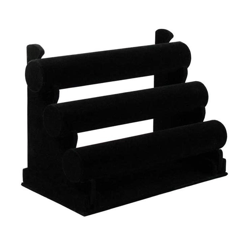 Bracelet 3-Tier Velvet Jewellery Organiser Stand Watch with Space-Saving - product gallery image 2