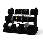 Bracelet 3-Tier Velvet Jewellery Organiser Stand Watch with Space-Saving - product gallery image 6