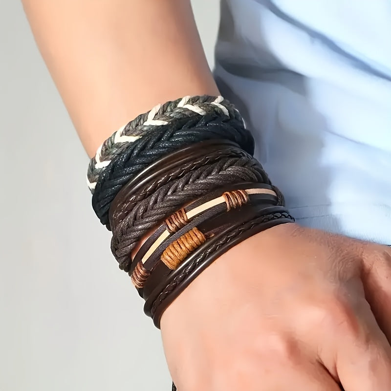 Bracelet Bohemian Faux Leather Bracelets Pieces with 20 Pieces - product gallery image 3