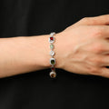 Bracelet Colourful Gemstone Chain Hip Hop Western with 10mm