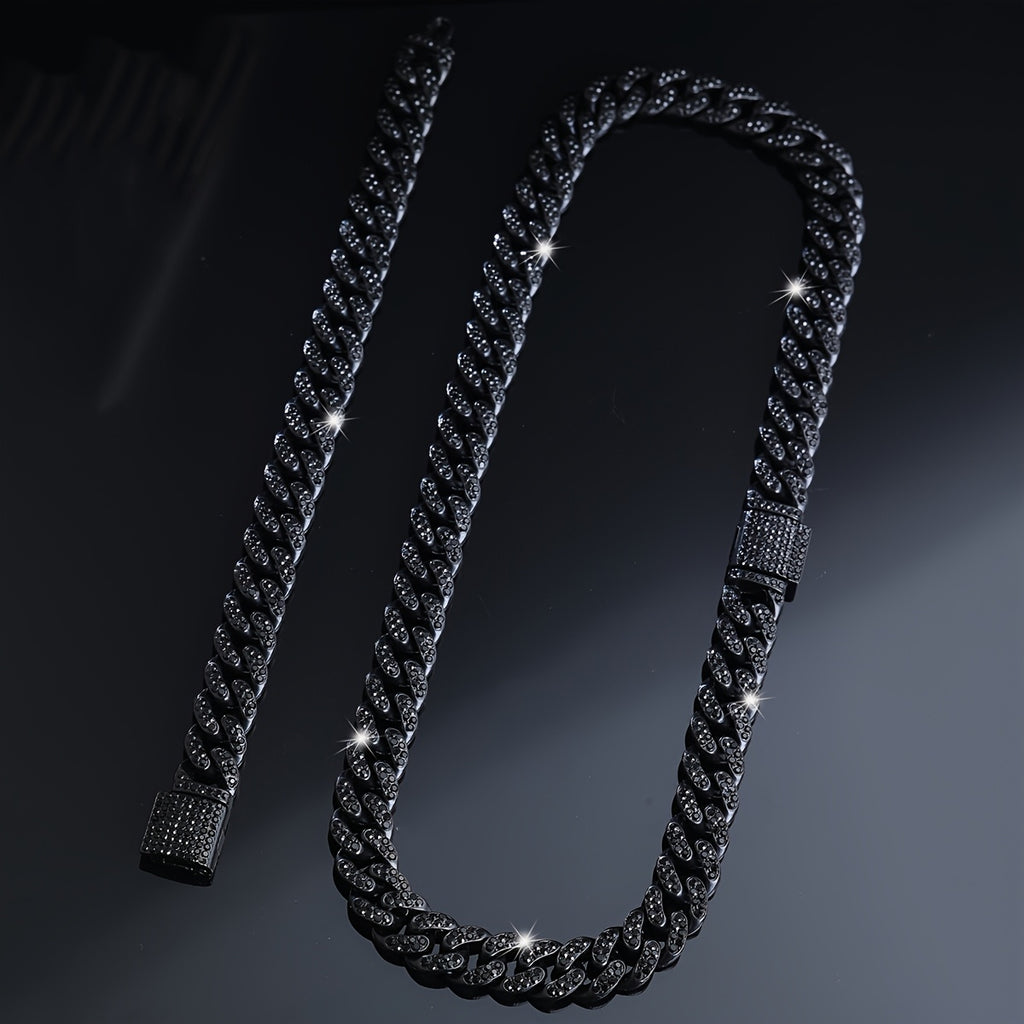 Bracelet Cuban Chain Necklace Two Colours for layering and statement styling - product gallery image 11