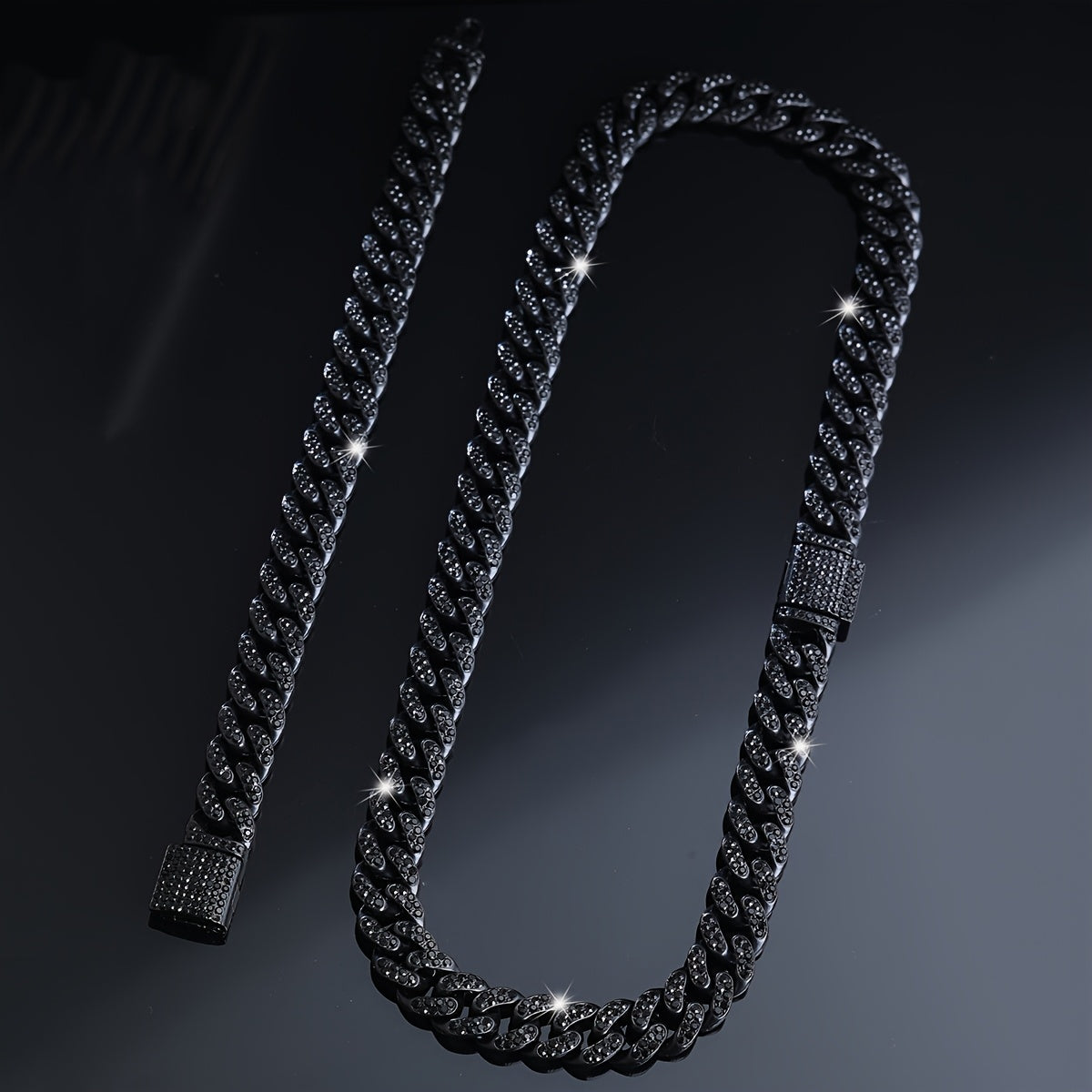 Bracelet Cuban Chain Necklace Two Colours for layering and statement styling - product gallery image 11