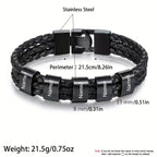 Bracelet Custom Engraved Name Stainless Steel Beaded - product gallery image 2