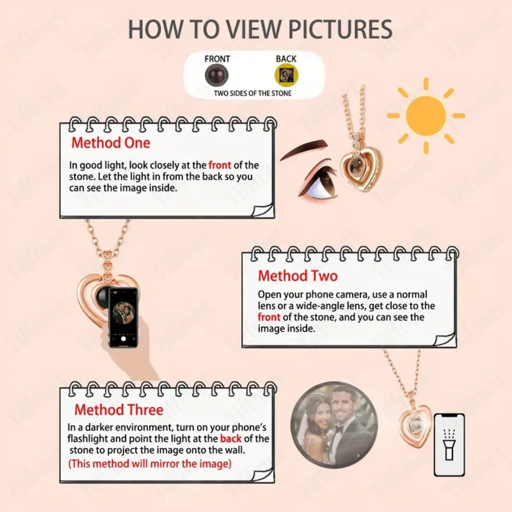 Bracelet Custom Photo Projection Stainless Steel Cuban with Waterproof, 17+5 cm/6.7+2 - product gallery image 7