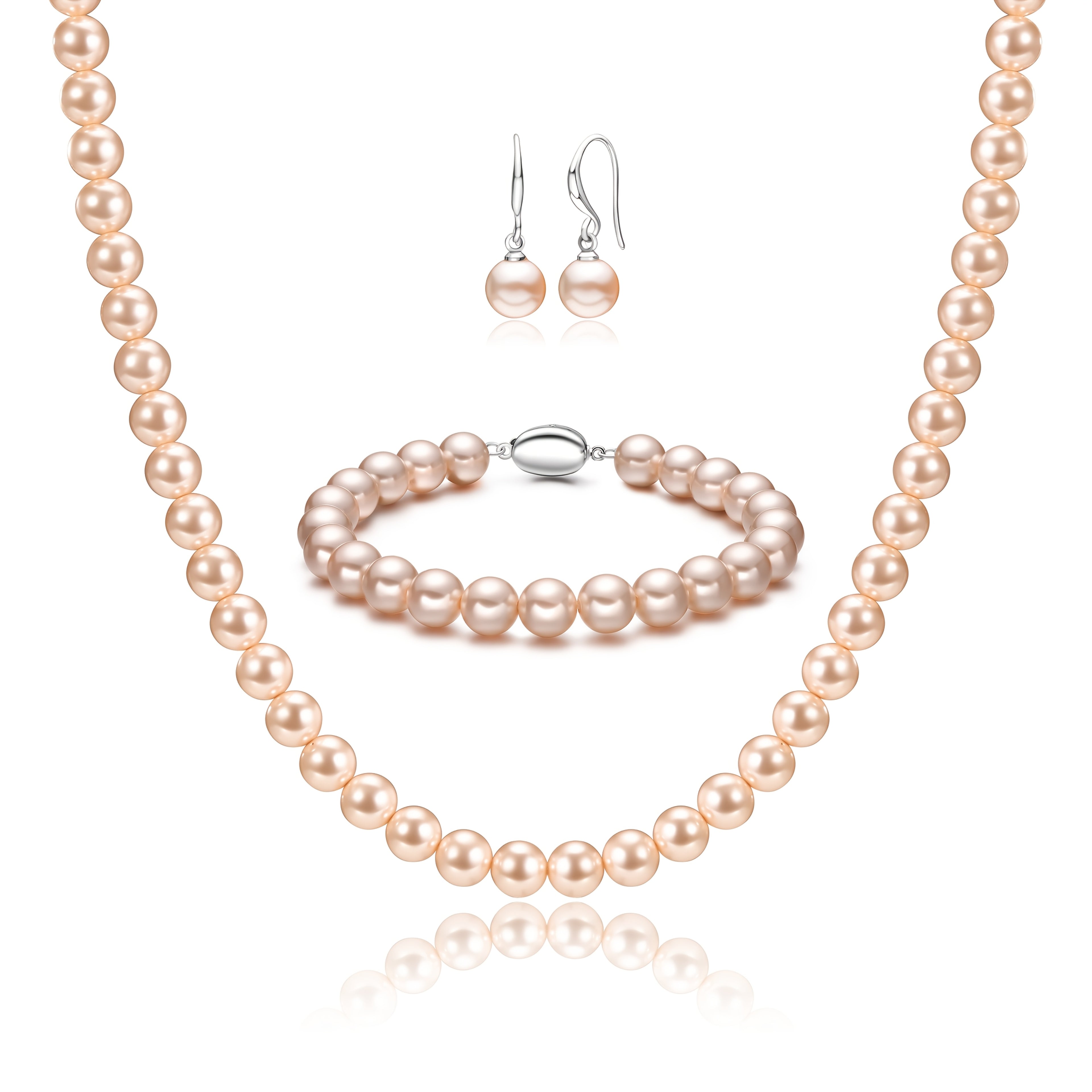 Bracelet Freshwater Pearl Jewellery Women 3-Piece with Metal - product gallery image 5