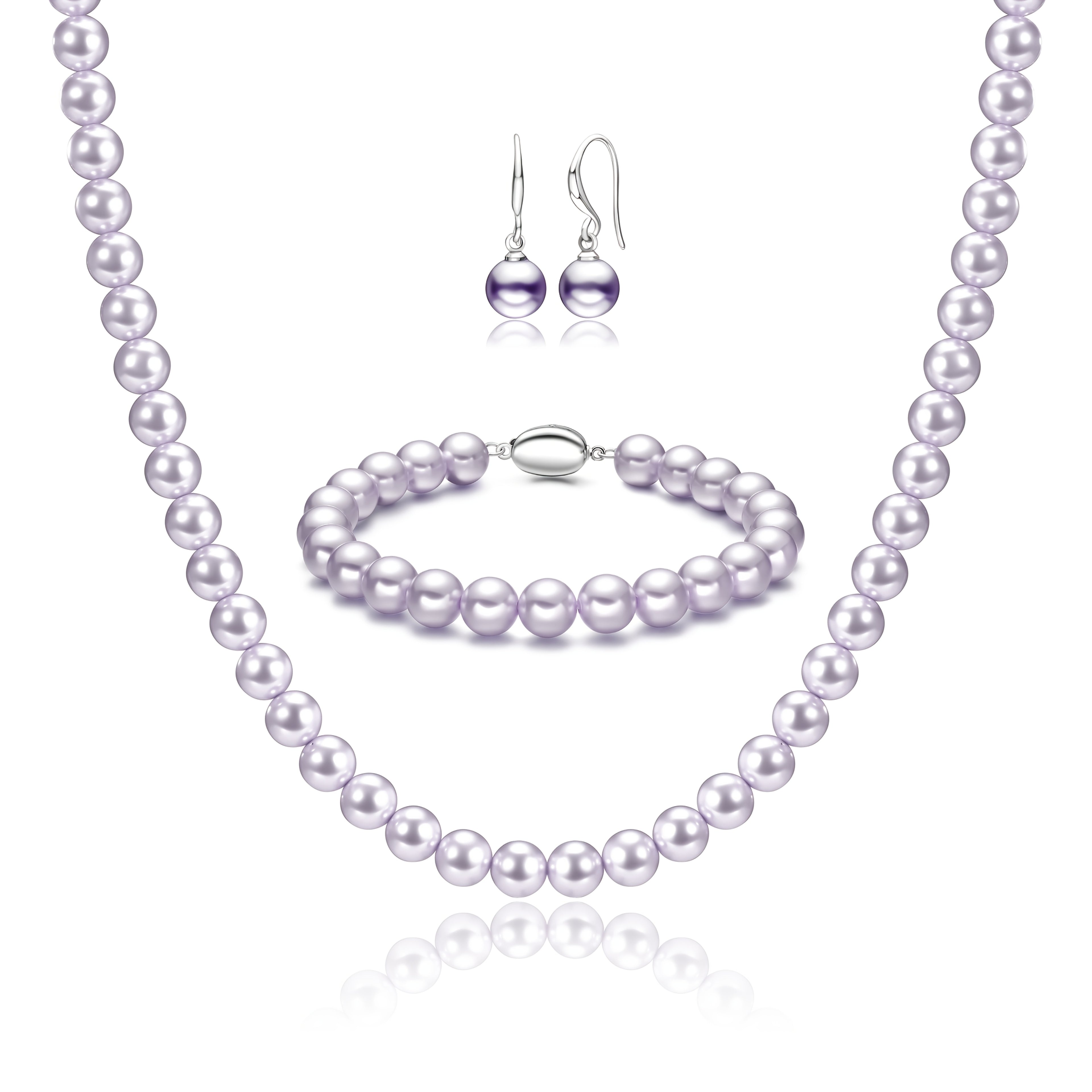Bracelet Freshwater Pearl Jewellery Women 3-Piece with Metal - product gallery image 7