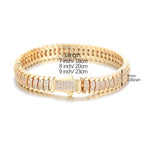 Bracelet Hip Hop Iced Out Chain Gold with 9mm for layering and statement styling - product gallery image 2