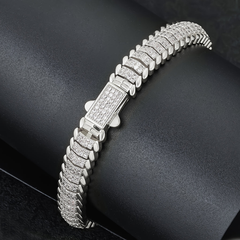 Bracelet Hip Hop Iced Out Chain Gold with 9mm for layering and statement styling - product gallery image 4