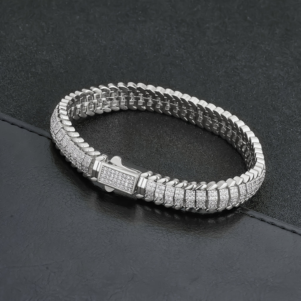 Bracelet Hip Hop Iced Out Chain Gold with 9mm for layering and statement styling - product gallery image 5