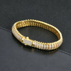 Bracelet Hip Hop Iced Out Chain Gold with 9mm for layering and statement styling - product gallery image 6