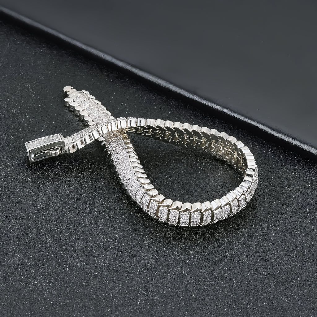 Bracelet Hip Hop Iced Out Chain Gold with 9mm for layering and statement styling - product gallery image 7