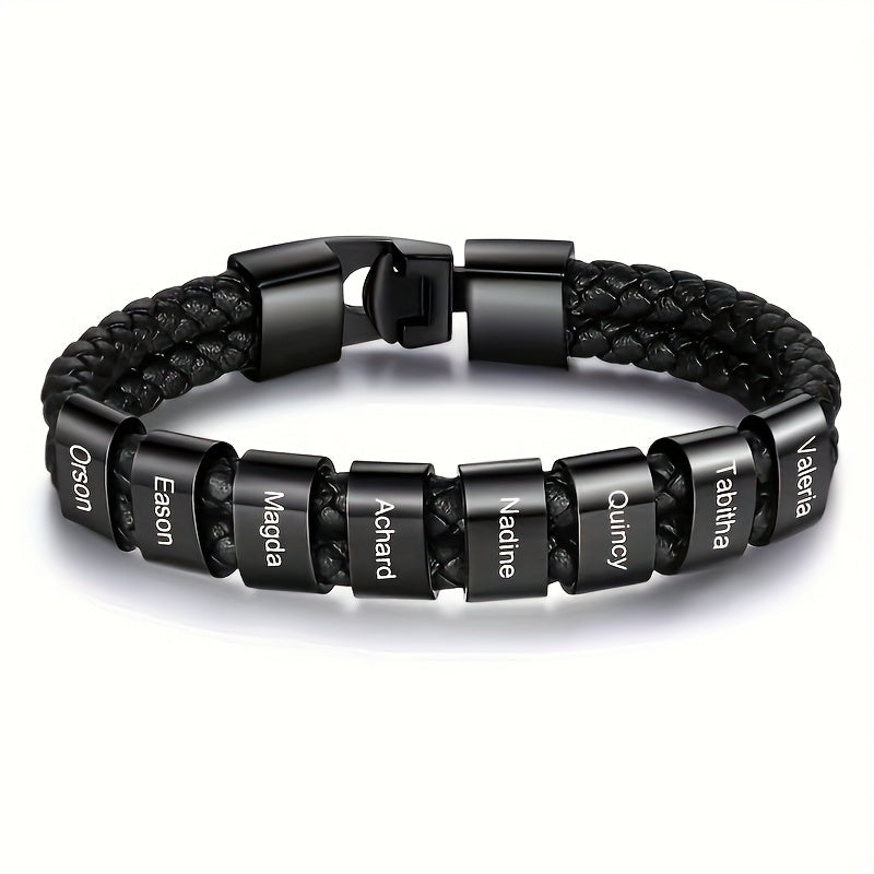 Bracelet Personalised Braided Name Two to Six for layering and statement styling - product gallery image 2