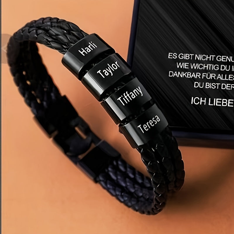 Bracelet Personalised Braided Name Two to Six for layering and statement styling