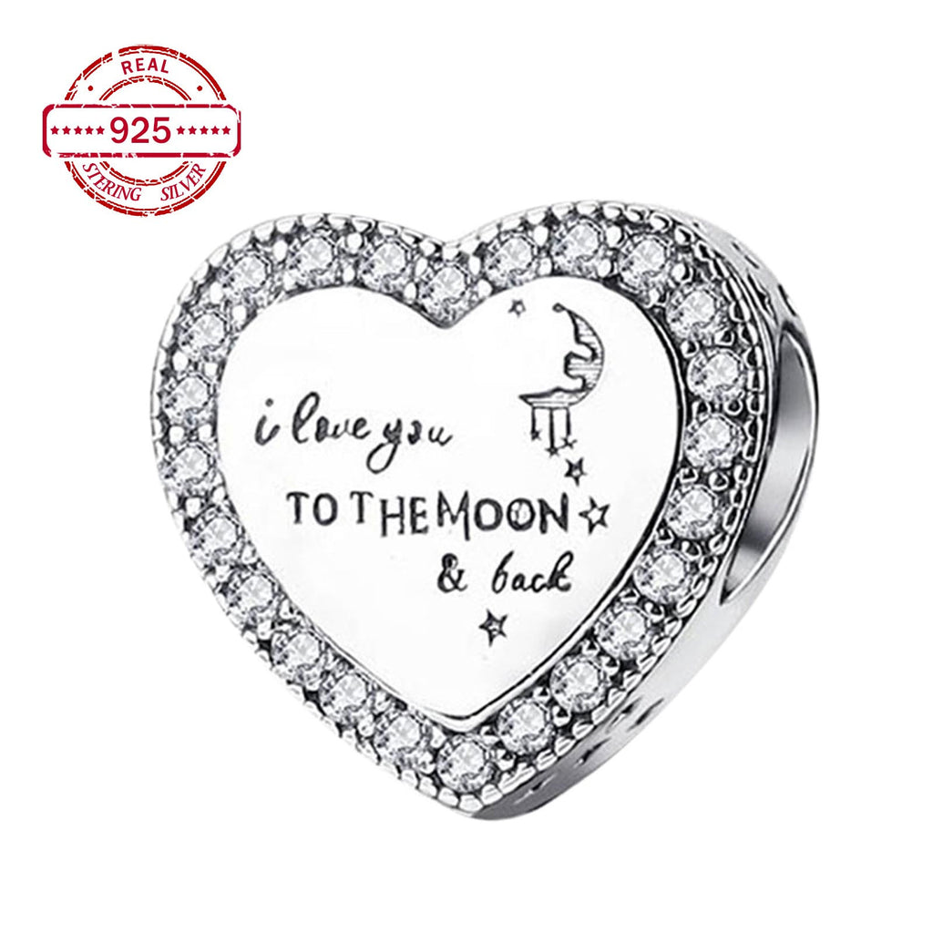 Bracelet S925 Sterling Silver Love You Moon for daily wear