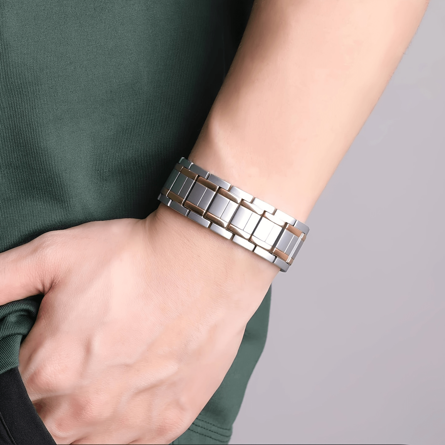 Bracelet Stainless Steel Men for layering and statement styling - product gallery image 11